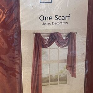 Mainstays Home Nutmeg Brown Marjorie Sheer Scarf 59 x 216 inches Set Of 2